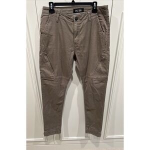 DU/ER Chino Cargo Pants Men 34 X 32 Brown Slim Fit Casual Performance Dark Khaki